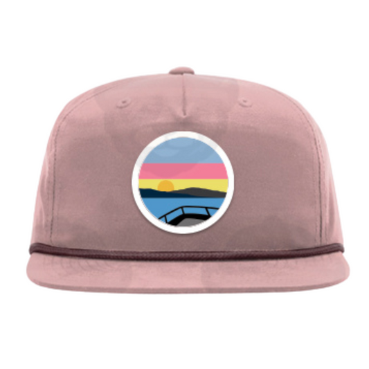 Richardson Rope Hat - Pale Peach/Maroon