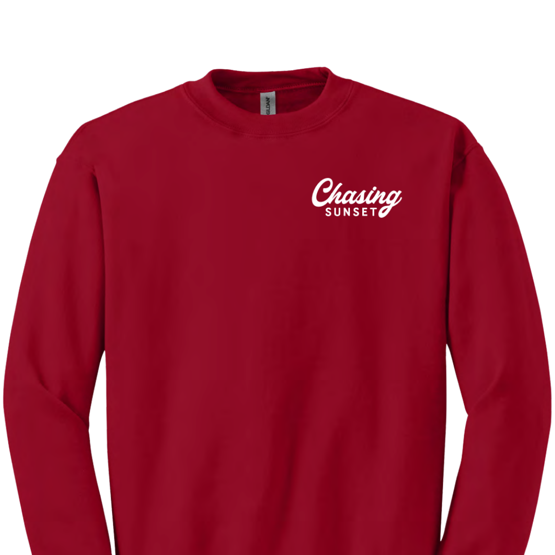 Crewneck - Cardinal Red/White