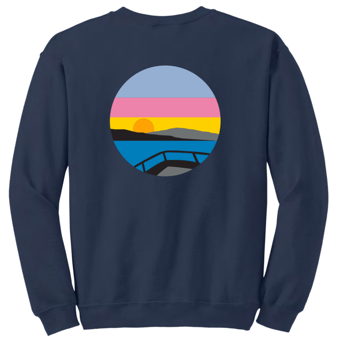 Crewneck - Navy/White